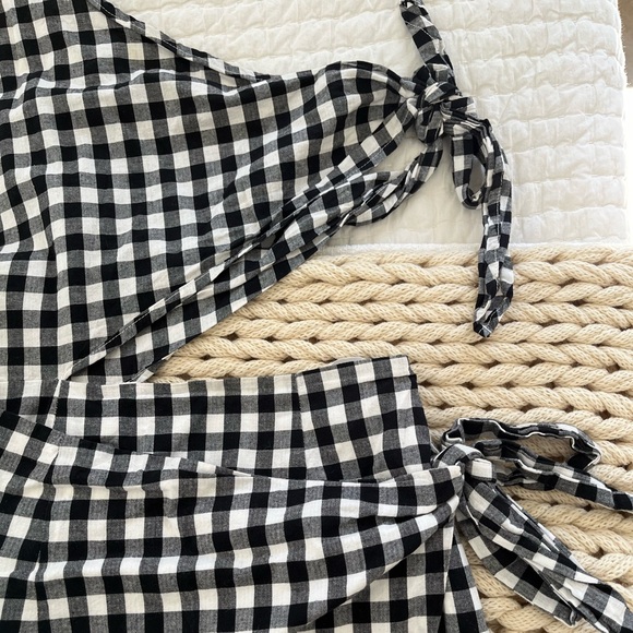 Sabo skirt gingham wrap dress - Picture 2 of 4